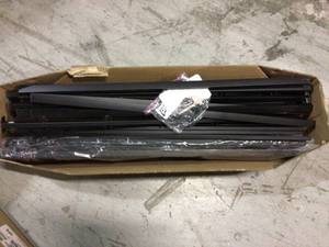 Black Metal King Bed Frame with Steel Slats (76 in W. X 14 in H.) Customer Returns See Pictures