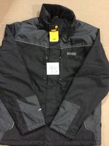 Brookeville Mens Size Large Black Polyester Waterproof Hooded Jacket by DEWALT Customer Returns See Pictures