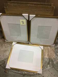 Adlynn 16 in. x 20 in. matted to 8 in. x10 in. Gold Picture Frames (Set of 3) Customer Returns See Pictures