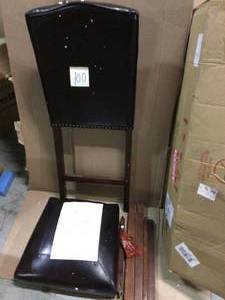 Carteret 24 in. Brown Leather Counter Stool Customer Returns See Pictures