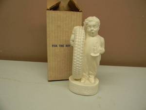 lot 3 image: 1970S FISK TIRE BOY UNIROYAL TIRES PLASTIC COIN BANK WBOX - NICE HARD TO FIND - GREAT PIECE - APPROX 9 - SEE PICTURES