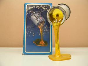 lot 7 image: RARE - Vintage Motor Oil Spill Bank  Cigarette Ashtray WITH BOX - AWESOME PIECE - SEE PICTURES