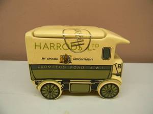 lot 12 image: HARRODS 1919 WALKER ELECTRIC VAN TEA  DRINK CADDY - MADE IN ENGLAND BY JAMES SADLER & SONS LTD. - VERY COOL - SEE PICTURES