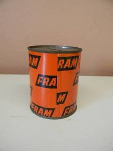 lot 44 image: VINTAGE FRAM ADVERTISING OIL CAN COIN BANK - NICE - APPROX 3.5 - SEE PICTURES