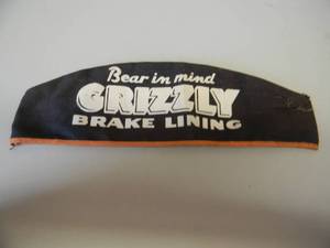 lot 71 image: VINTAGE BEAR IN MIND, GRIZZLY BRAKE LINING GAS STATION ATTENDANT HAT - ORIGINAL - AWESOME PIECE - SEE PICTURES