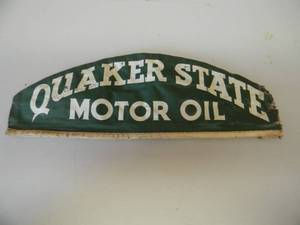 lot 69 image: VINTAGE QUAKER STATE MOTOR OIL GAS STATION ATTENDANT HAT - ORIGINAL - AWESOME PIECE - SEE PICTURES