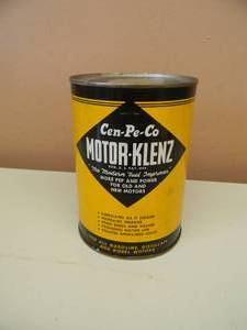lot 72 image: VINTAGE CEN-PE-CO MOTORKLENZ ONE QUART CAN - EMPTY - VERY COOL - SEE PICTURES
