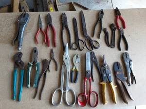 Lot Of Assorted Hand Tools-Plyers, Cutters, Vice Grips