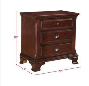 Brinley 3-Drawer Cherry Nightstand the retail price in Home Depot is $210