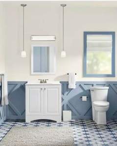 30.50in.W Bath Vanity in White with Cultured Marble Vanity