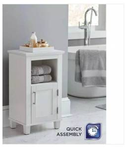 Shaker Style16 in.Wx12in.Dx29.9 in.H Floor Cabinet in White