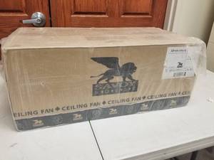 52 Ceiling Fan Savoy House English Bronze with 5 blades and  glass (new in box)