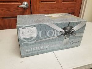 52 Ceiling Fan Quorum International the Estate 52 White with 5 White blades (new in box)