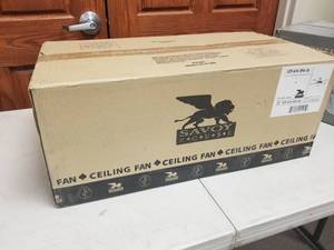 52 Ceiling Fan Savoy House New Tortoise Shell with 5 blades (new in box)