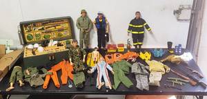 lot 8 image: G.I. Joes, Accessories & Wood Chest