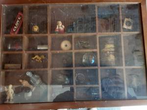 lot 17 image: Shadow Box With Contents (Miniatures) 17x12