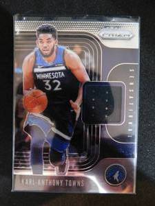 lot 3 image: 2019 Prizm Karl-Anthony Towns Jersey Card LK