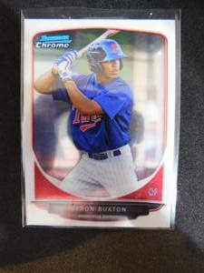 lot 4 image: 2013 Bowman Chrome Draft Byron Buxton Rookie Card #BCP1