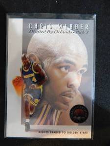 lot 5 image: 1993-94 Skybox Chris Webber Draft Pick Card #DP1