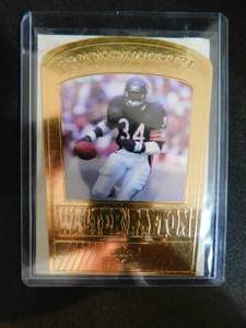 lot 14 image: Upper Deck 22kt Gold Foil Walter Payton With Certificate Of Authenticity