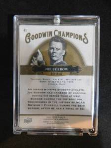 lot 27 image: 2020 Goodwin Champions Joe Burrow Rookie Card #41