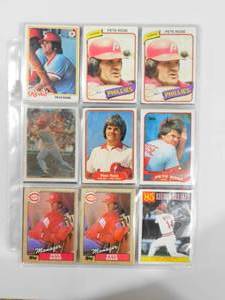 lot 46 image: Pete Rose Trading Card Lot (36) Cards