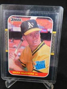 lot 66 image: 1987 Donruss Mark McGwire Rookie Card #46