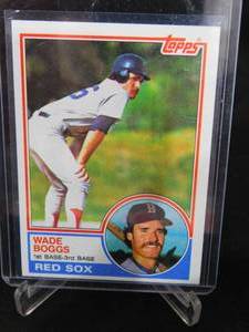 lot 73 image: 1983 Topps Wade Boggs Rookie Card #498 LK