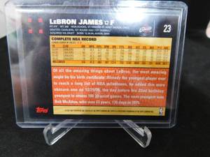 lot 86 image: 2007-08 Topps LeBron James #23 Iconic Photo LK