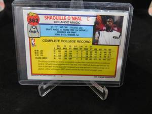 lot 90 image: 1992 Topps Shaquille ONeal Rookie Card #362 - LK