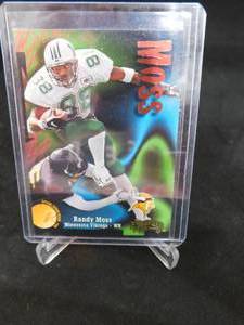 lot 107 image: 1998 Skybox Thunder Randy Moss Rookie Card #242