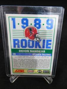 lot 111 image: 1989 Score Deion Sanders Rookie Card #246 HOFer LK