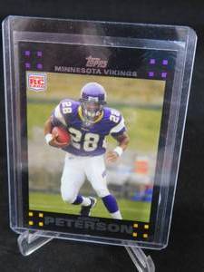 lot 118 image: 2007 Topps Adrian Peterson Rookie Card #301