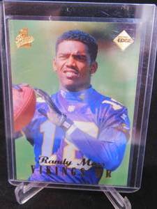 lot 120 image: 1998 Edge 1st Place Randy Moss Rookie Card #157 LK