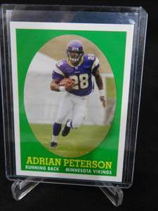 lot 122 image: 2007 Topps Retro Adrian Peterson Rookie Card #9 LK