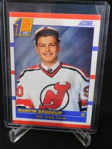 lot 124 image: 1990 Score Hockey Martin Brodeur Rookie Card #439 LK