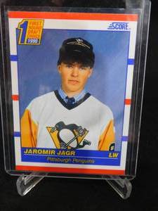 lot 125 image: 1990 Score Hockey Jaromir Jagr Rookie Card #428 LK
