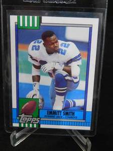 lot 131 image: 1990 Topps Traded Emmitt Smith Rookie Card #27T LK