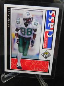 lot 134 image: 1998 UD Choice Randy Moss Rookie Card #200 LK