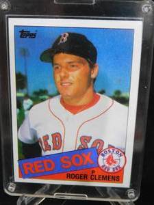 lot 136 image: 1985 Topps Roger Clemens Rookie Card #181 LK