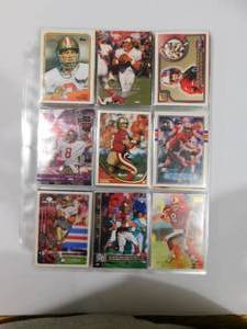 lot 155 image: Steve Young Trading Card Lot (72) Cards LK