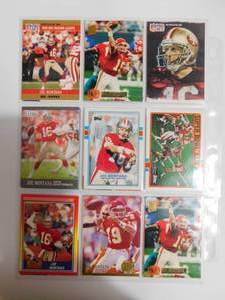 lot 162 image: Joe Montana Trading Card Lot (36) Cards LK