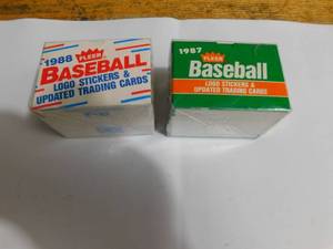 lot 185 image: 1987 & 1988 Fleer Update Baseball Factory Sealed Sets LK