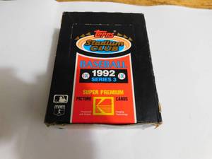 lot 191 image: 1992 Stadium Club Baseball Series 2 Wax Box With (36) Packs