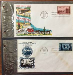 lot 48 image: (2) 1946 First Day Issue Stamps