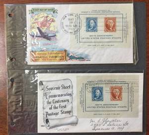 lot 53 image: (2) 1947 First Day Issue Stamps