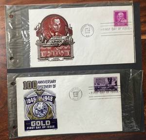 lot 59 image: (2) 1948 First Day Issue Stamps