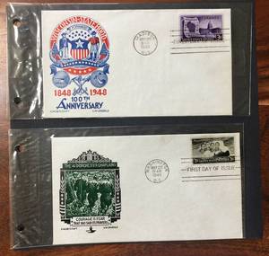 lot 62 image: (2) 1948 First Day Issue Stamps