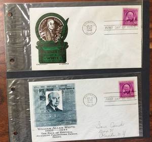 lot 65 image: (2) 1948 First Day Issue Stamps