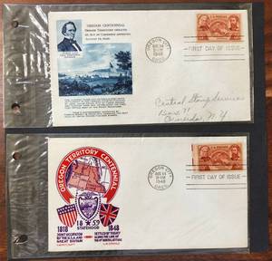 lot 67 image: (2) 1948 First Day Issue Stamps